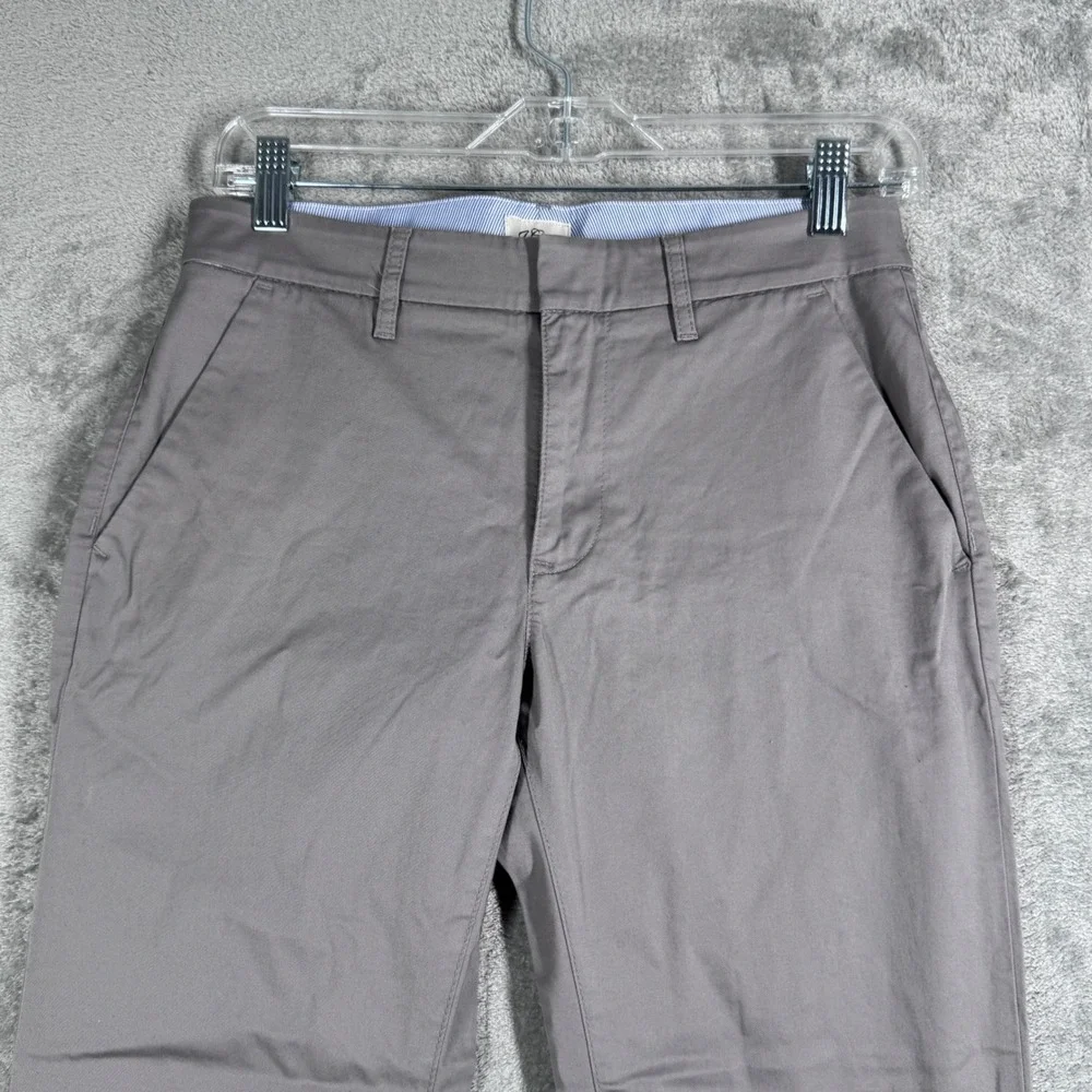 J.Crew Slim Boyfriend Chino Pants Womens 25P Gray Stretch Cotton Casual‎ NWT